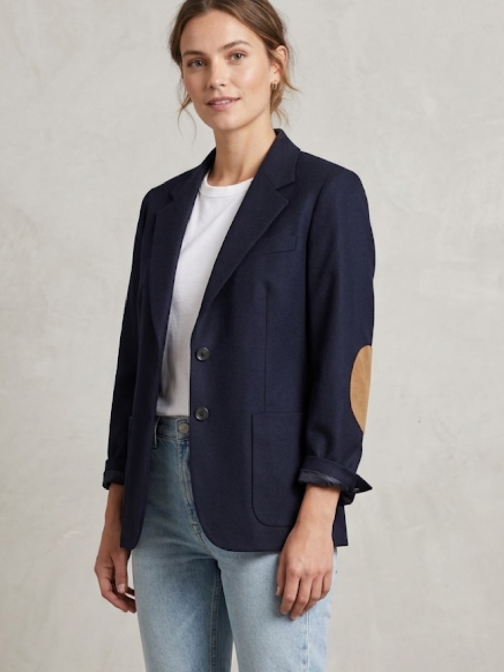 PAUW‎ Amsterdam Wool Elbow Patch Blazer Jacket Women’s Size 4